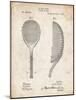 PP1127-Vintage Parchment Vintage Tennis Racket 1891 Patent Poster-Cole Borders-Mounted Giclee Print