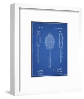 PP1128-Blueprint Vintage Tennis Racket Patent Poster-Cole Borders-Framed Giclee Print