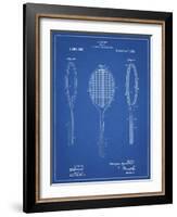 PP1128-Blueprint Vintage Tennis Racket Patent Poster-Cole Borders-Framed Giclee Print