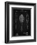 PP1128-Vintage Black Vintage Tennis Racket Patent Poster-Cole Borders-Framed Giclee Print