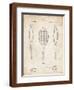 PP1128-Vintage Parchment Vintage Tennis Racket Patent Poster-Cole Borders-Framed Giclee Print