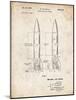 PP1129-Vintage Parchment Von Braun Rocket Missile Patent Poster-Cole Borders-Mounted Giclee Print