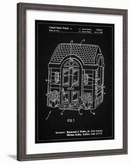 PP1132-Vintage Black Walk-in Child's Playhouse Poster-Cole Borders-Framed Giclee Print