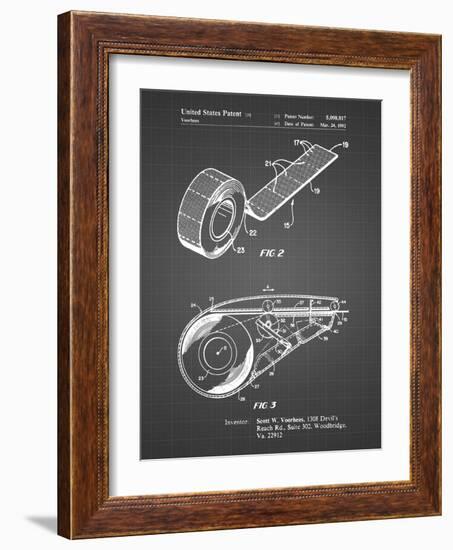 PP1133-Black Grid White Out Tape Patent Poster-Cole Borders-Framed Giclee Print