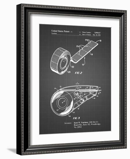 PP1133-Black Grid White Out Tape Patent Poster-Cole Borders-Framed Giclee Print