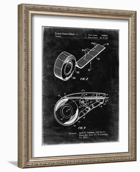 PP1133-Black Grunge White Out Tape Patent Poster-Cole Borders-Framed Giclee Print