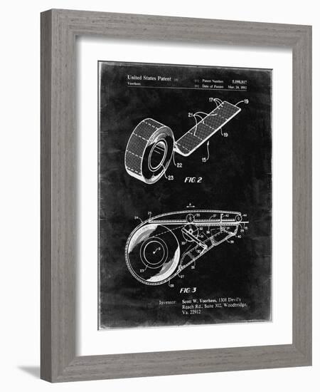 PP1133-Black Grunge White Out Tape Patent Poster-Cole Borders-Framed Giclee Print