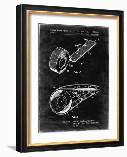 PP1133-Black Grunge White Out Tape Patent Poster-Cole Borders-Framed Giclee Print