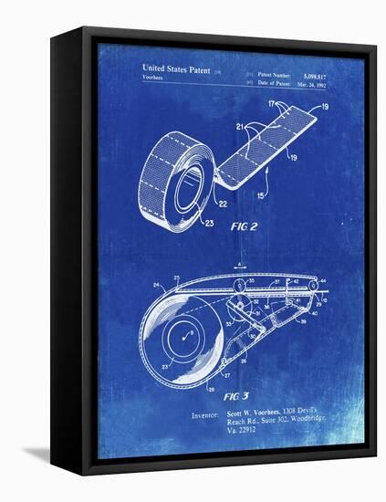 PP1133-Faded Blueprint White Out Tape Patent Poster-Cole Borders-Framed Premier Image Canvas