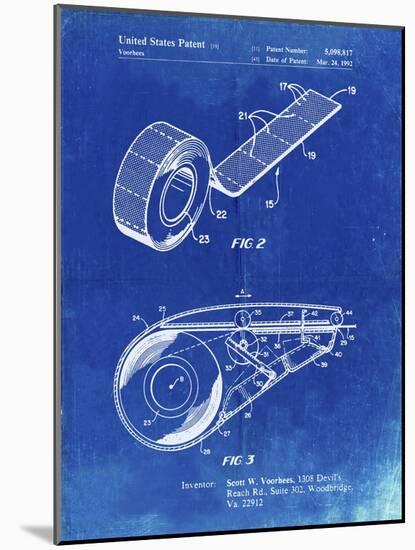 PP1133-Faded Blueprint White Out Tape Patent Poster-Cole Borders-Mounted Giclee Print