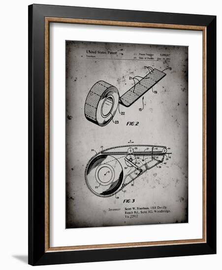 PP1133-Faded Grey White Out Tape Patent Poster-Cole Borders-Framed Giclee Print