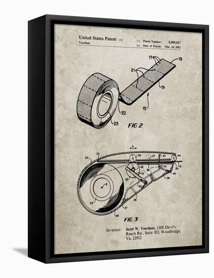 PP1133-Sandstone White Out Tape Patent Poster-Cole Borders-Framed Premier Image Canvas