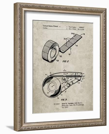 PP1133-Sandstone White Out Tape Patent Poster-Cole Borders-Framed Giclee Print
