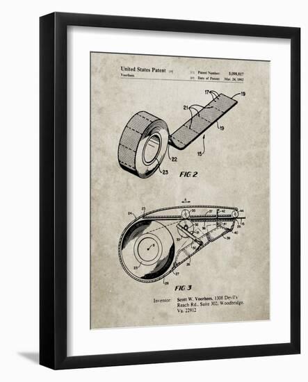 PP1133-Sandstone White Out Tape Patent Poster-Cole Borders-Framed Giclee Print
