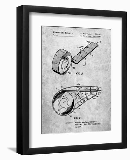 PP1133-Slate White Out Tape Patent Poster-Cole Borders-Framed Premium Giclee Print