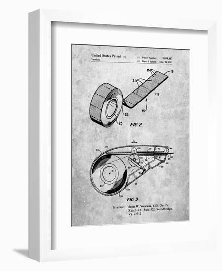 PP1133-Slate White Out Tape Patent Poster-Cole Borders-Framed Premium Giclee Print