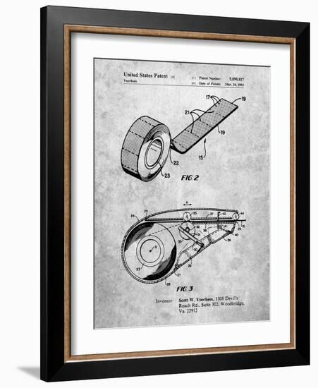 PP1133-Slate White Out Tape Patent Poster-Cole Borders-Framed Giclee Print