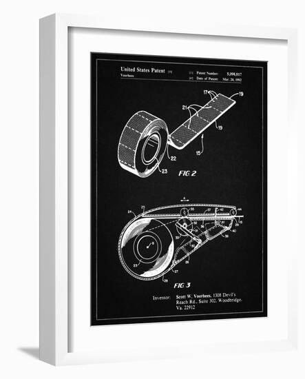 PP1133-Vintage Black White Out Tape Patent Poster-Cole Borders-Framed Giclee Print