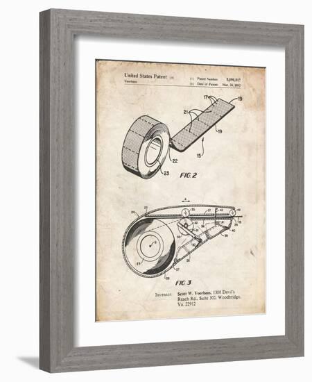 PP1133-Vintage Parchment White Out Tape Patent Poster-Cole Borders-Framed Giclee Print