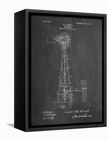 PP1137-Chalkboard Windmill 1906 Patent Poster-Cole Borders-Framed Premier Image Canvas