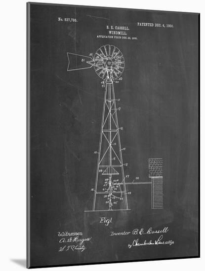 PP1137-Chalkboard Windmill 1906 Patent Poster-Cole Borders-Mounted Giclee Print