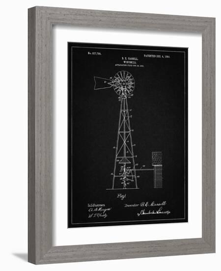 PP1137-Vintage Black Windmill 1906 Patent Poster-Cole Borders-Framed Giclee Print