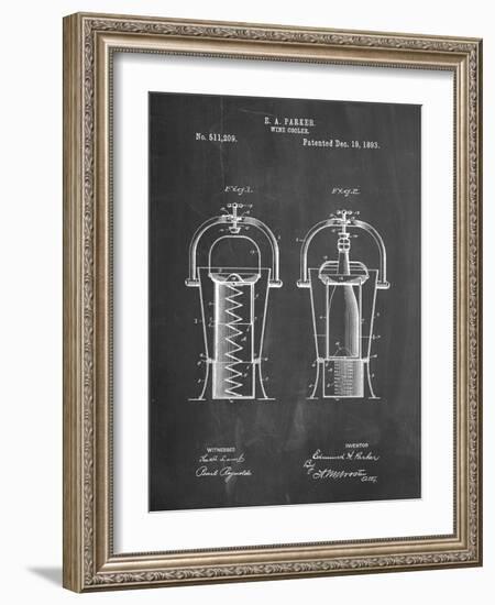 PP1138-Chalkboard Wine Cooler 1893 Patent Poster-Cole Borders-Framed Giclee Print