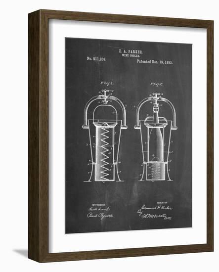 PP1138-Chalkboard Wine Cooler 1893 Patent Poster-Cole Borders-Framed Giclee Print