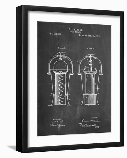 PP1138-Chalkboard Wine Cooler 1893 Patent Poster-Cole Borders-Framed Giclee Print