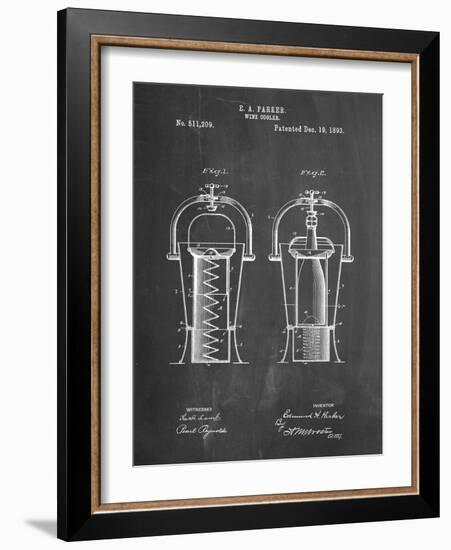 PP1138-Chalkboard Wine Cooler 1893 Patent Poster-Cole Borders-Framed Giclee Print