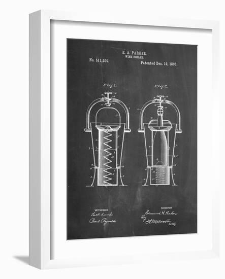 PP1138-Chalkboard Wine Cooler 1893 Patent Poster-Cole Borders-Framed Giclee Print