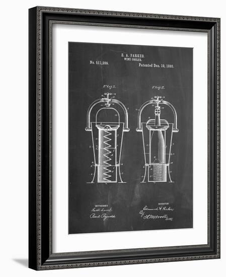 PP1138-Chalkboard Wine Cooler 1893 Patent Poster-Cole Borders-Framed Giclee Print