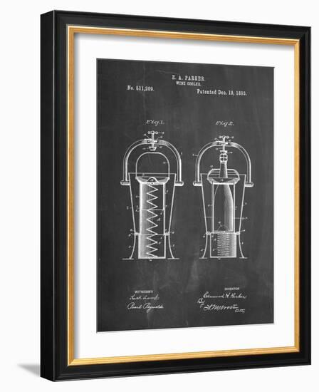 PP1138-Chalkboard Wine Cooler 1893 Patent Poster-Cole Borders-Framed Giclee Print