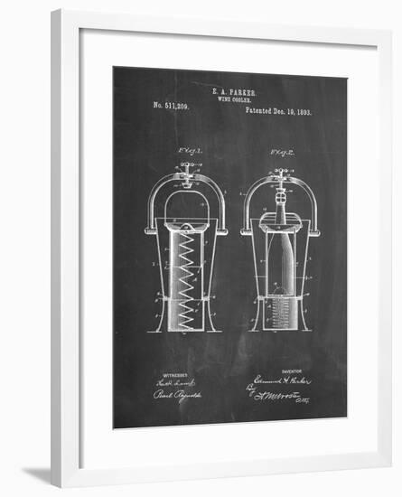 PP1138-Chalkboard Wine Cooler 1893 Patent Poster-Cole Borders-Framed Giclee Print