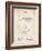 PP1139-Vintage Parchment Wright Brother's Aeroplane Patent-Cole Borders-Framed Giclee Print