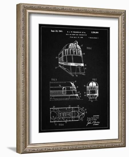 PP1141-Vintage Black Zephyr Train Patent Poster-Cole Borders-Framed Giclee Print