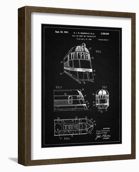 PP1141-Vintage Black Zephyr Train Patent Poster-Cole Borders-Framed Giclee Print