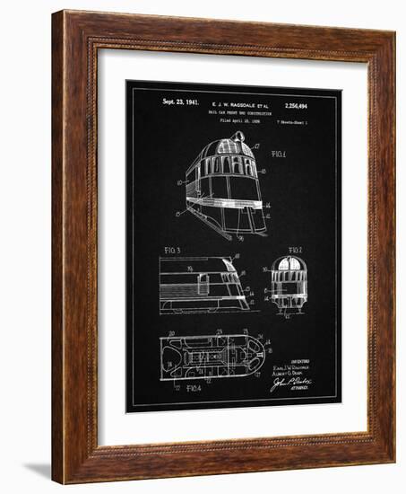 PP1141-Vintage Black Zephyr Train Patent Poster-Cole Borders-Framed Giclee Print