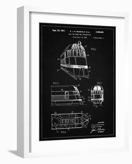 PP1141-Vintage Black Zephyr Train Patent Poster-Cole Borders-Framed Giclee Print