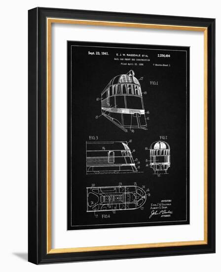 PP1141-Vintage Black Zephyr Train Patent Poster-Cole Borders-Framed Giclee Print