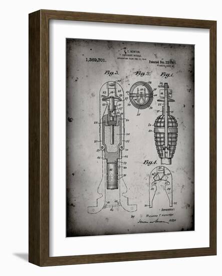 PP12 Faded Grey-Borders Cole-Framed Giclee Print