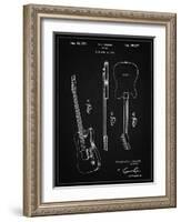 PP121- Vintage Black Fender Broadcaster Electric Guitar Patent Poster-Cole Borders-Framed Giclee Print