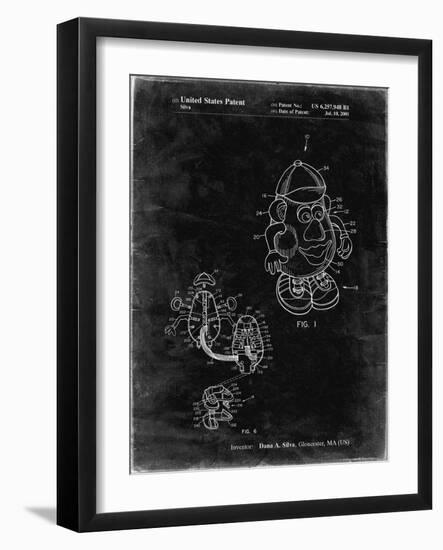 PP123- Black Grunge Mr. Potato Head Patent Poster-Cole Borders-Framed Giclee Print