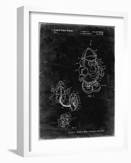 PP123- Black Grunge Mr. Potato Head Patent Poster-Cole Borders-Framed Giclee Print
