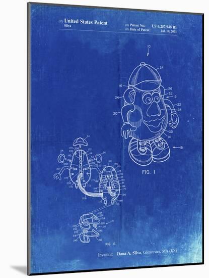 PP123- Faded Blueprint Mr. Potato Head Patent Poster-Cole Borders-Mounted Giclee Print