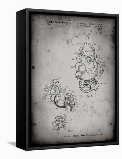 PP123- Faded Grey Mr. Potato Head Patent Poster-Cole Borders-Framed Premier Image Canvas