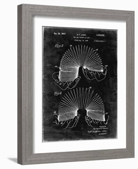 PP125- Black Grunge Slinky Toy Patent Poster-Cole Borders-Framed Giclee Print