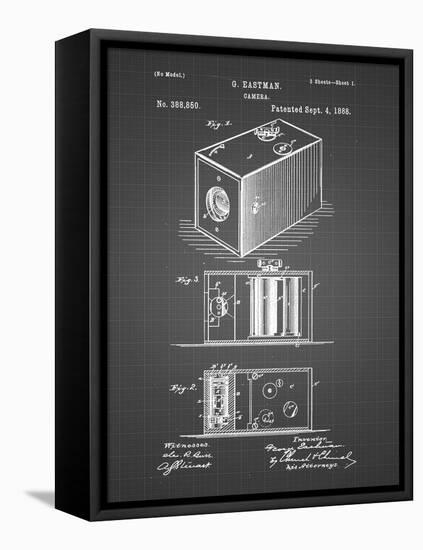 PP126- Black Grid Eastman Kodak Camera Patent Poster-Cole Borders-Framed Premier Image Canvas