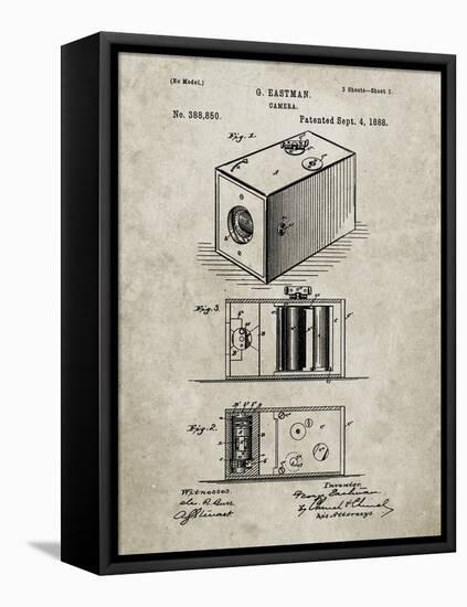 PP126- Sandstone Eastman Kodak Camera Patent Poster-Cole Borders-Framed Premier Image Canvas