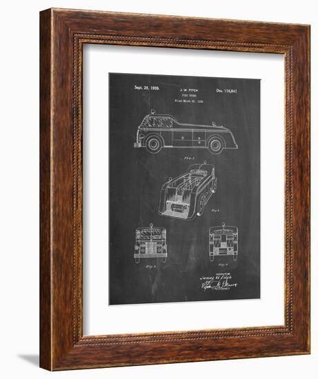 PP128- Chalkboard Firetruck 1939 Patent Poster-Cole Borders-Framed Giclee Print